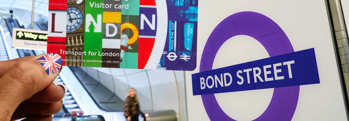 Visitor Oyster card at Bond Street station