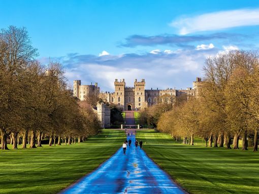 A view of the front of Windsor Castle
