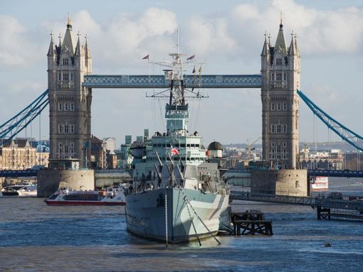 HMS Belfast _ Golden Tours _ The Royal Navy's ship at its dedicated pier near the Tower Bridge _ 2