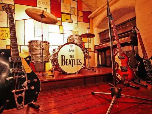 The Beatles Story Exhibition in Liverpool with Golden Tours includes The Cavern Club instruments