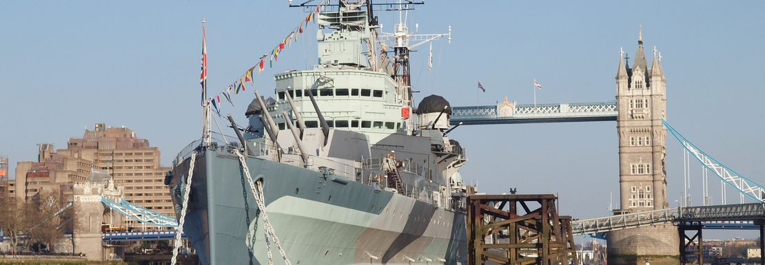 HMS Belfast _ Golden Tours _ The Royal Navy's ship at its dedicated pier near the Tower Bridge _ 1
