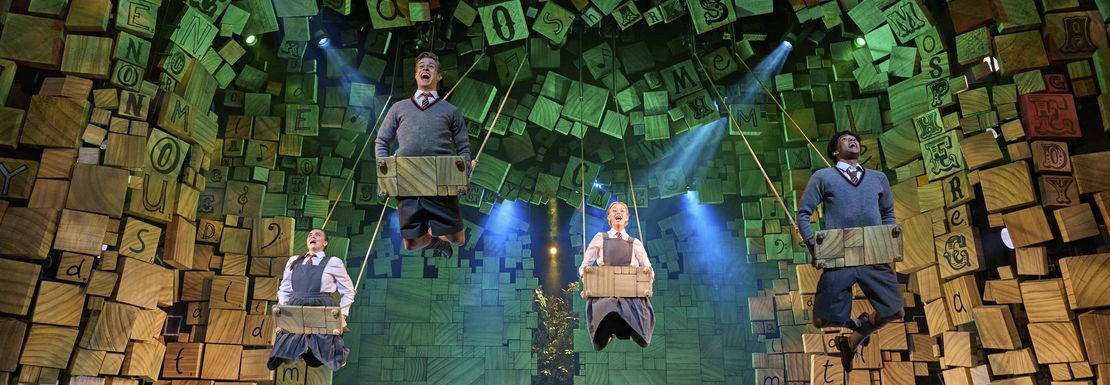 Amazing swings on the stage at Matilda make the performance feel magical