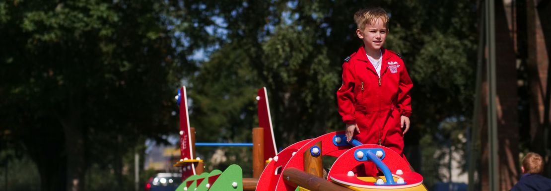Aerospace Bristol also has a brightly coloured outside play area for young pilots to play.