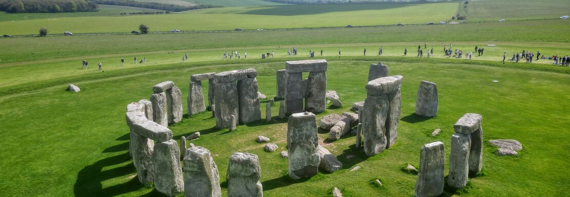 The Stone Circle of Stonehenge from above